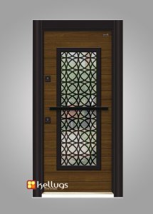 3FT WOOD FINISHED WITH GLASS DOOR [900mm by 2100mm]