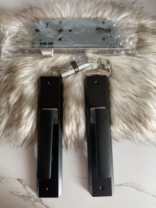 BLACK LONG METAL PLATE HANDLE