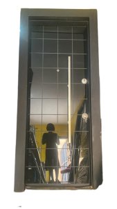3FT BLACK GLASS EXTRA HIGH DOOR [900mm by 2400mm]