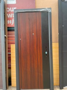 3FT BROWN AND BLACK STEEL DOOR