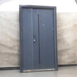 4FT DOUBLE GREY EMBOSSED HANDLE DOOR
