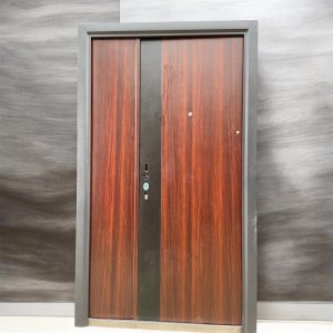 4FT BROWN AND BLACK STEEL DOOR