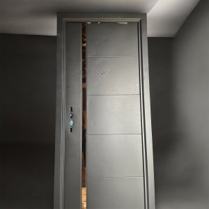 3FT SINGLE EXTRA HEIGHT GOLD AND GRAY STEEL DOOR